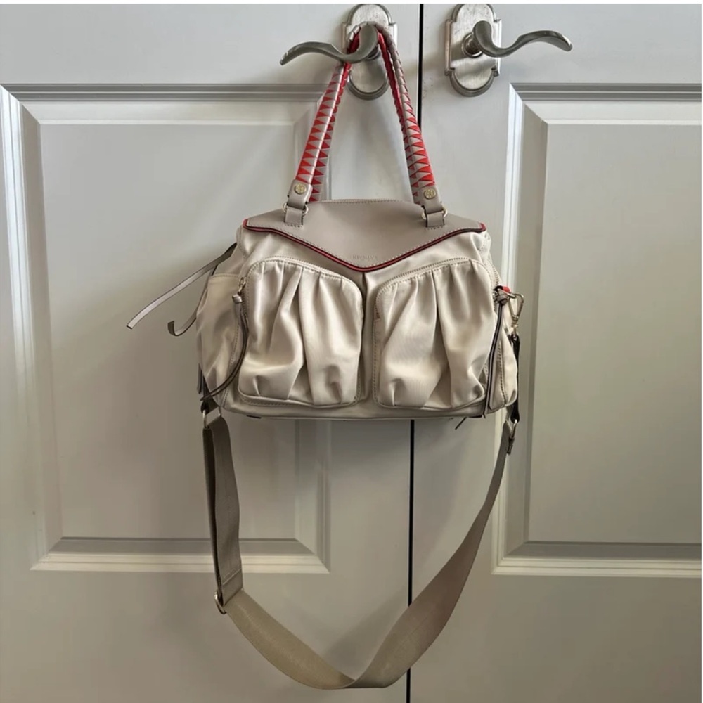 EUC MZ WALLACE Thompson Large Satchel Chalk $385